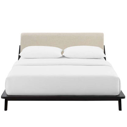 Luella Queen Upholstered Fabric Platform Bed - living-essentials