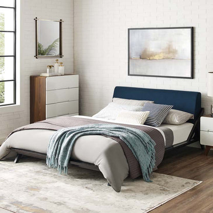 Luella Queen Upholstered Fabric Platform Bed - living-essentials