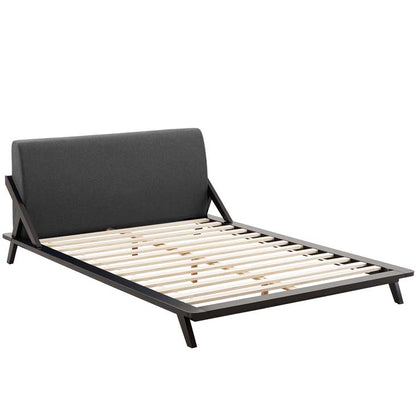 Luella Queen Upholstered Fabric Platform Bed - living-essentials