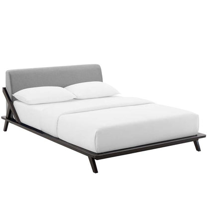 Luella Queen Upholstered Fabric Platform Bed - living-essentials