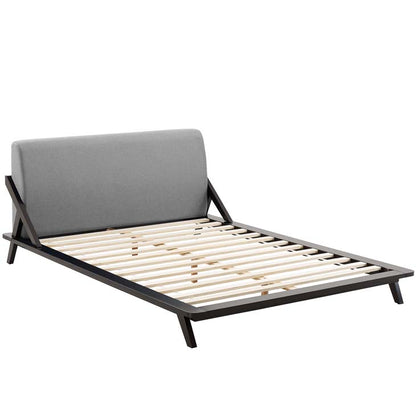 Luella Queen Upholstered Fabric Platform Bed - living-essentials