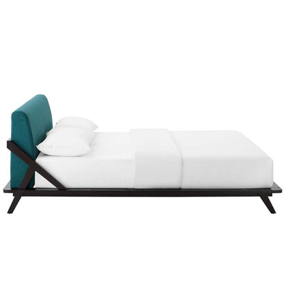 Luella Queen Upholstered Fabric Platform Bed - living-essentials
