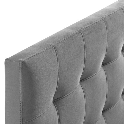 Diana Biscuit Tufted Velvet Full Headboard - living-essentials