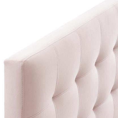 Diana Biscuit Tufted Velvet Full Headboard - living-essentials