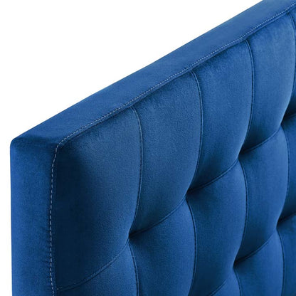 Diana Biscuit Tufted Velvet Queen Headboard - living-essentials