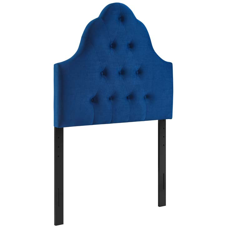 Crown Diamond Tufted Performance Velvet Twin Headboard - living-essentials