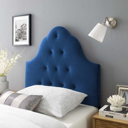 Crown Diamond Tufted Performance Velvet Twin Headboard - living-essentials