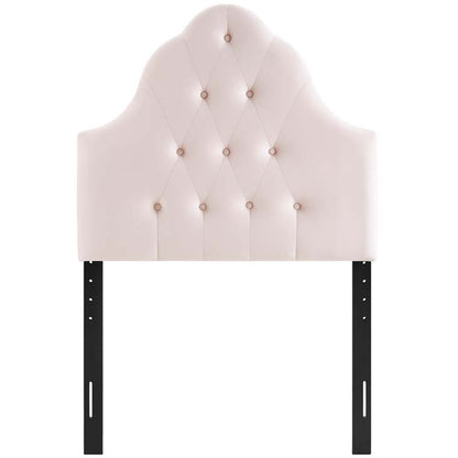 Crown Diamond Tufted Performance Velvet Twin Headboard - living-essentials