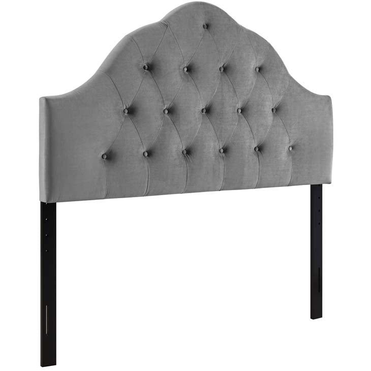 Crown Diamond Tufted Performance Velvet Queen Headboard - living-essentials