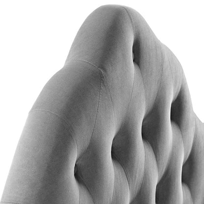 Crown Diamond Tufted Performance Velvet Queen Headboard - living-essentials