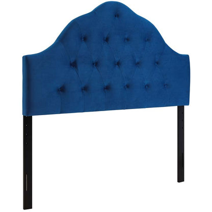 Crown Diamond Tufted Performance Velvet Queen Headboard - living-essentials
