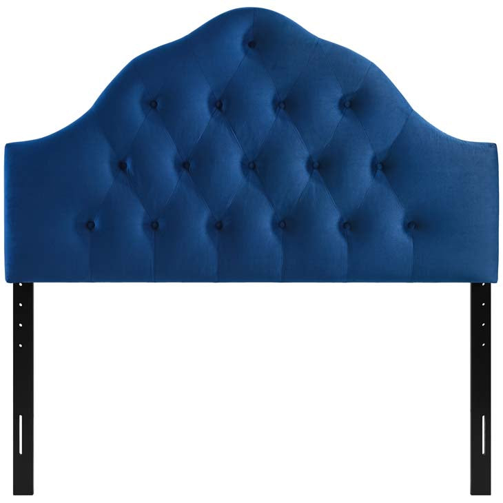 Crown Diamond Tufted Performance Velvet Queen Headboard - living-essentials