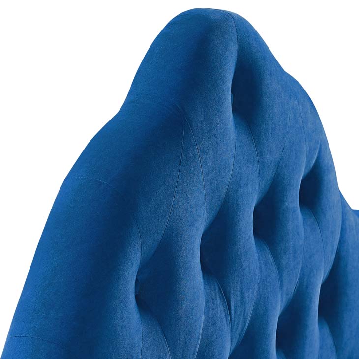 Crown Diamond Tufted Performance Velvet Queen Headboard - living-essentials