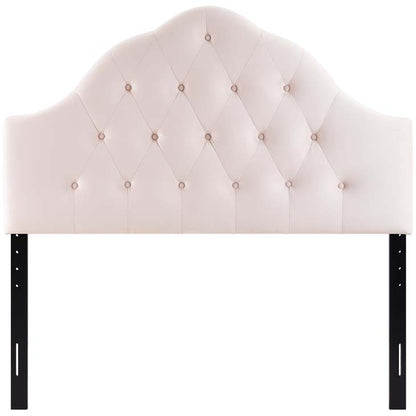 Crown Diamond Tufted Performance Velvet Queen Headboard - living-essentials