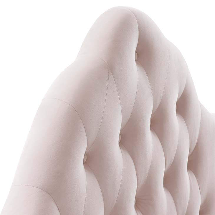 Crown Diamond Tufted Performance Velvet Queen Headboard - living-essentials