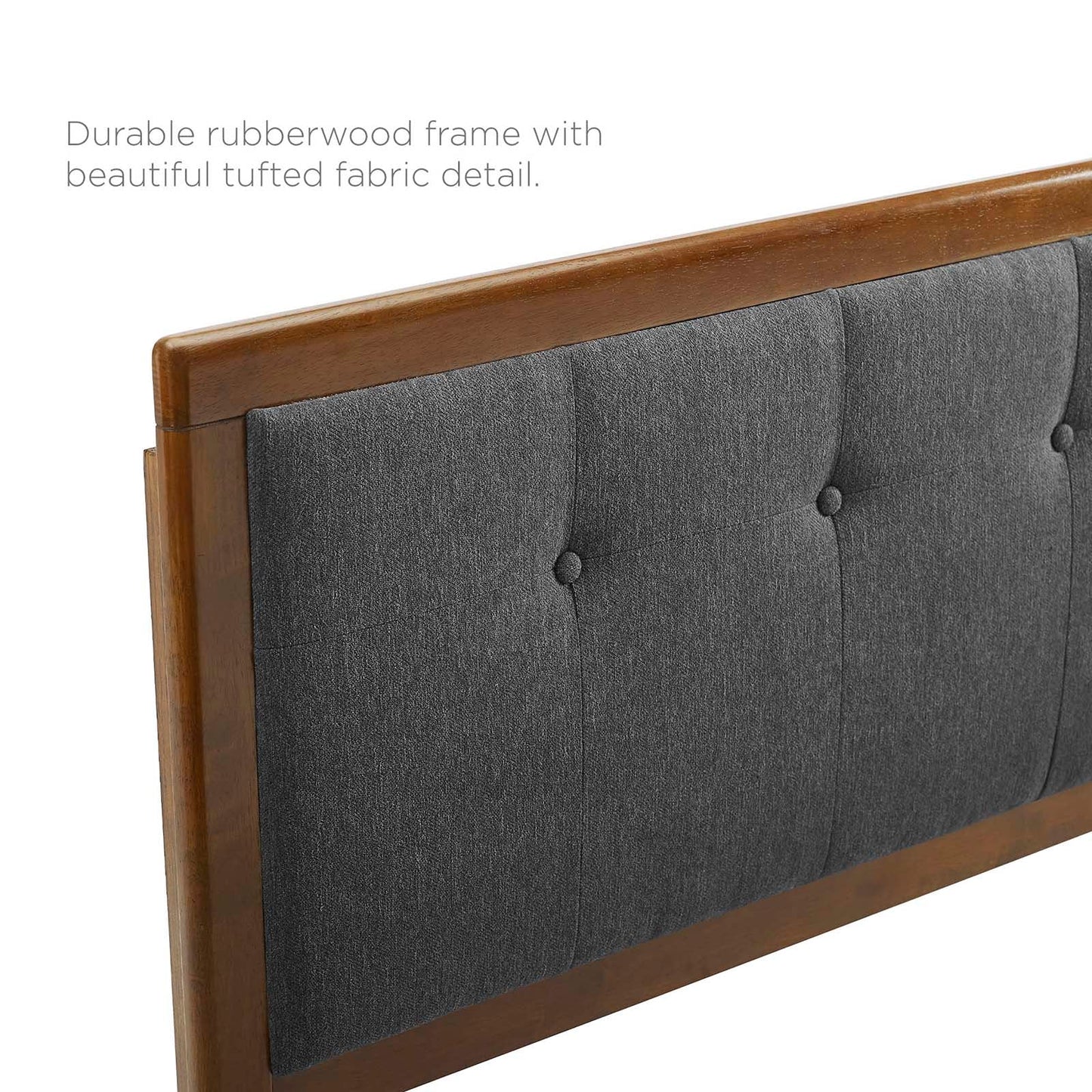 Dwayna Tufted Fabric and Wood Full Headboard