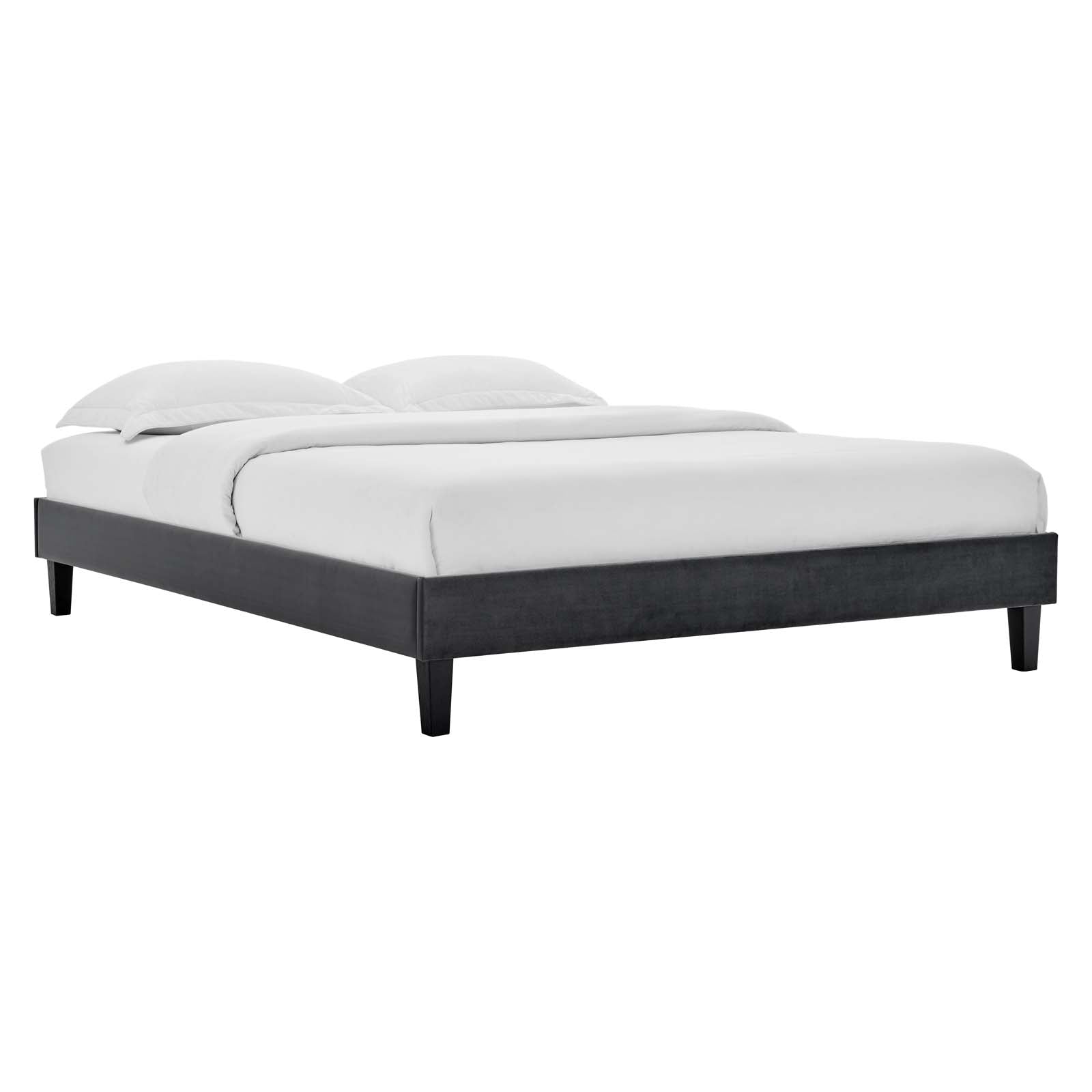 Emberlynn Performance Velvet King Platform Bed Frame