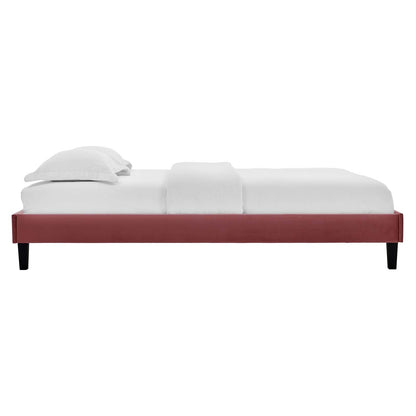 Emberlynn Performance Velvet King Platform Bed Frame