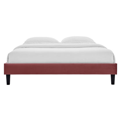 Emberlynn Performance Velvet Twin Platform Bed Frame
