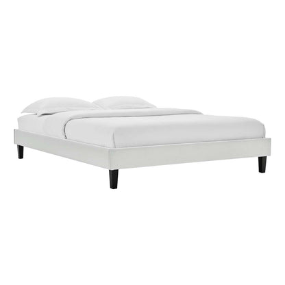 Emberlynn Performance Velvet Full Platform Bed Frame