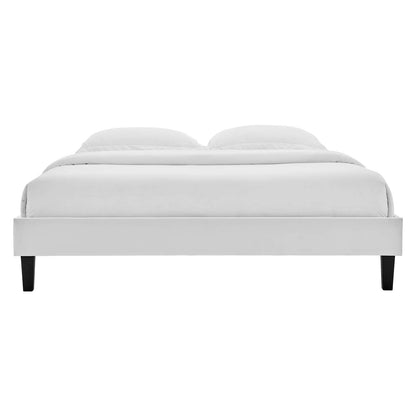 Emberlynn Performance Velvet Full Platform Bed Frame