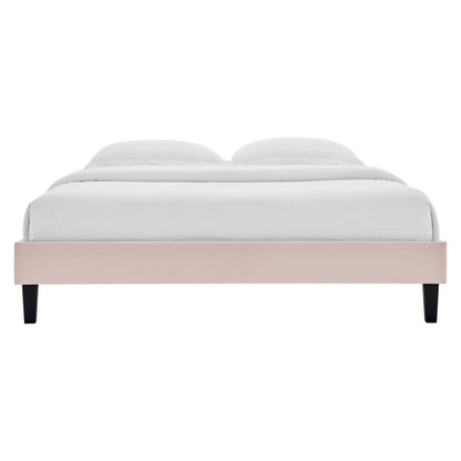 Emberlynn Performance Velvet Twin Platform Bed Frame