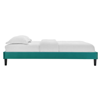 Emberlynn Performance Velvet Twin Platform Bed Frame