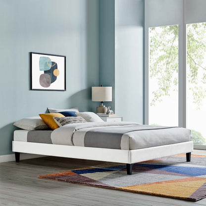 Emberlynn Performance Velvet Full Platform Bed Frame