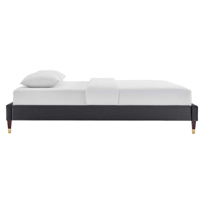 Harley Performance Velvet Full Platform Bed Frame