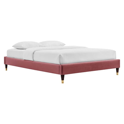 Harley Performance Velvet Twin Platform Bed Frame