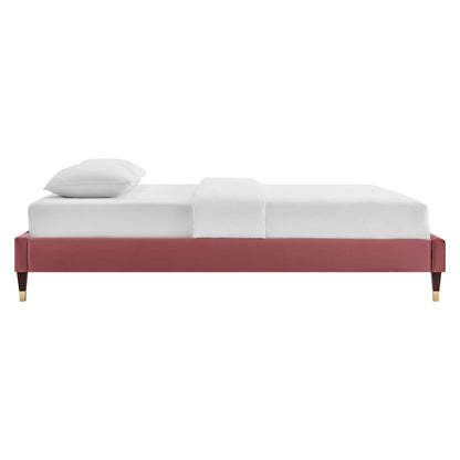 Harley Performance Velvet Twin Platform Bed Frame
