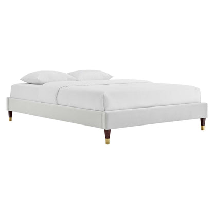 Harley Performance Velvet Full Platform Bed Frame