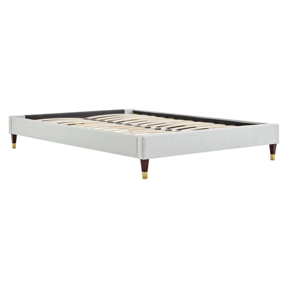 Harley Performance Velvet Full Platform Bed Frame