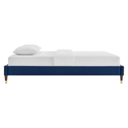 Harley Performance Velvet King Platform Bed Frame