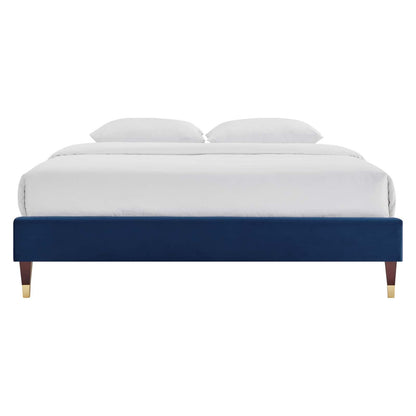 Harley Performance Velvet King Platform Bed Frame