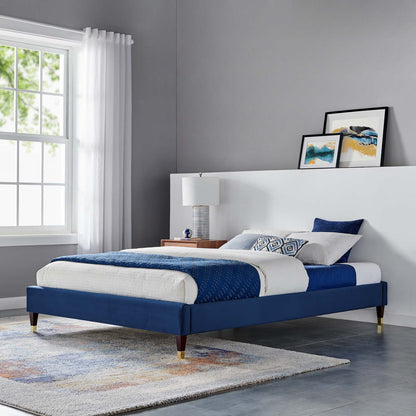 Harley Performance Velvet King Platform Bed Frame