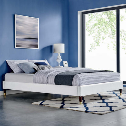 Harley Performance Velvet King Platform Bed Frame