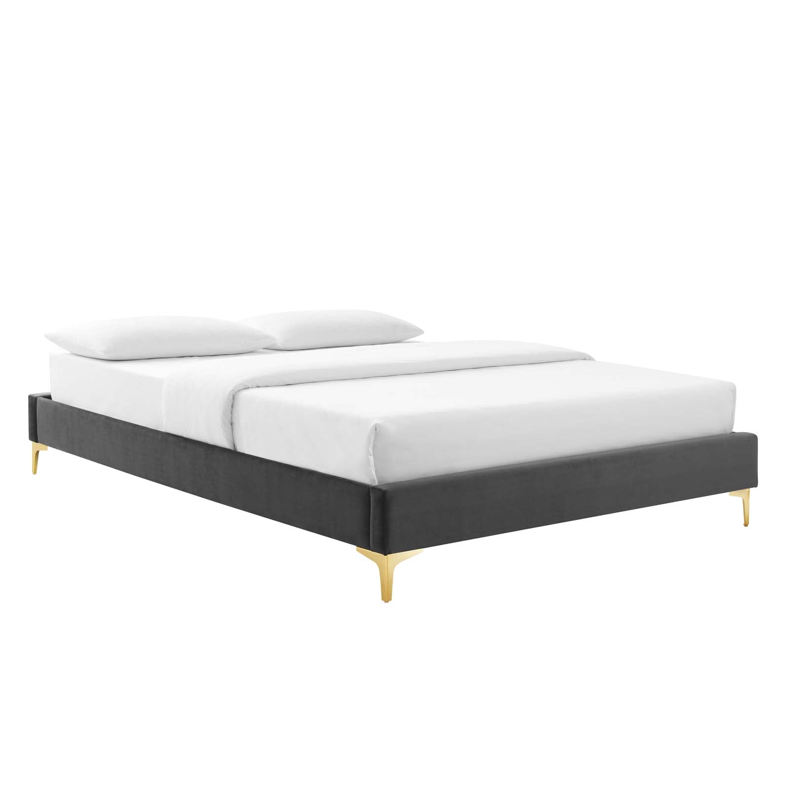 Wrenley Performance Velvet Full Bed Frame