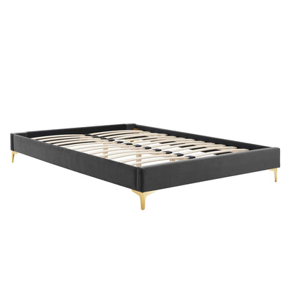 Wrenley Performance Velvet Queen Bed Frame