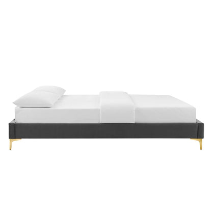 Wrenley Performance Velvet Queen Bed Frame