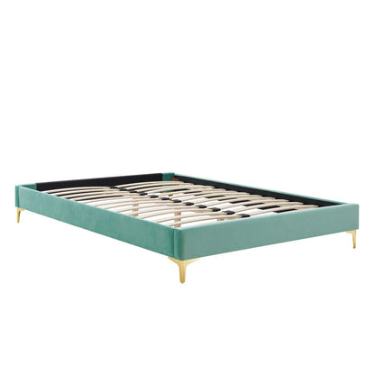 Wrenley Performance Velvet Twin Bed Frame