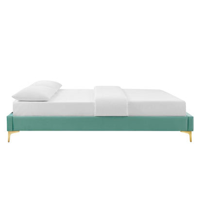 Wrenley Performance Velvet Twin Bed Frame