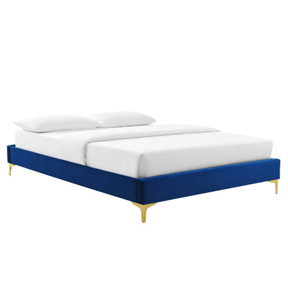 Wrenley Performance Velvet Twin Bed Frame