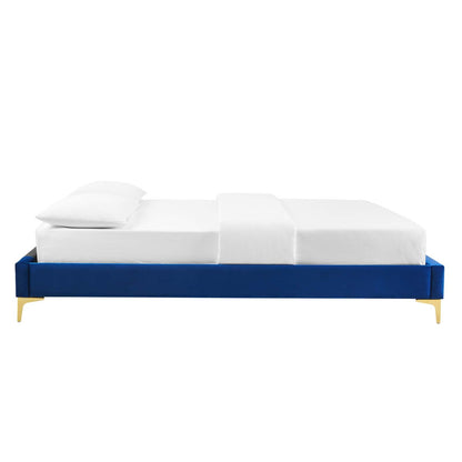 Wrenley Performance Velvet Twin Bed Frame