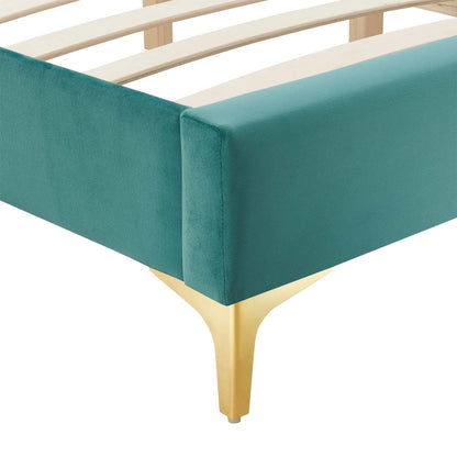 Wrenley Performance Velvet Full Bed Frame