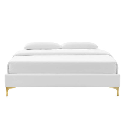 Wrenley Performance Velvet Queen Bed Frame