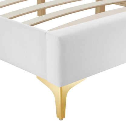 Wrenley Performance Velvet Full Bed Frame