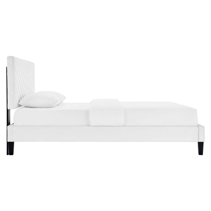 Roxxie Performance Velvet Full Platform Bed