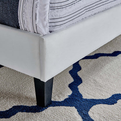Roxxie Performance Velvet Full Platform Bed