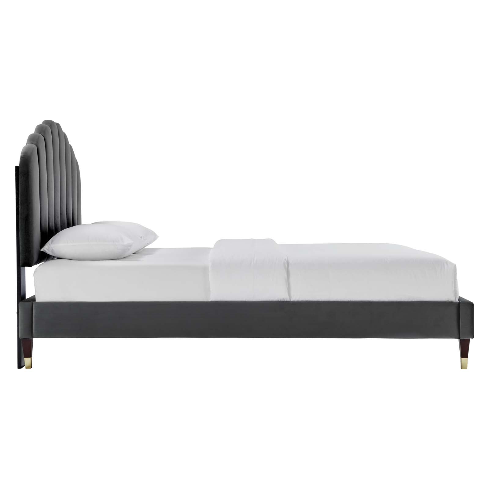 Daffodil Performance Velvet Platform Bed